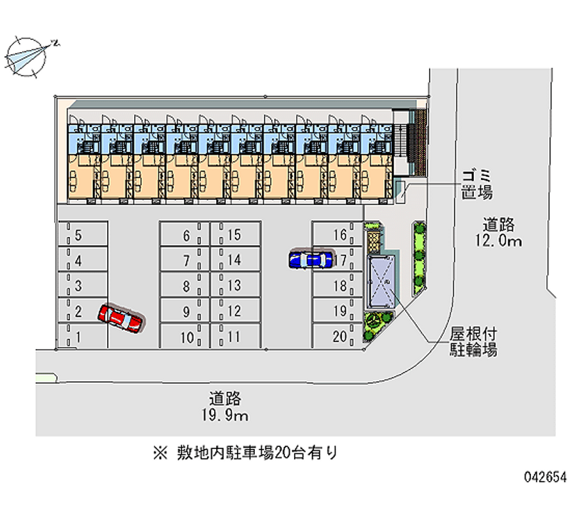 レオパレスポプラⅡ 月極駐車場