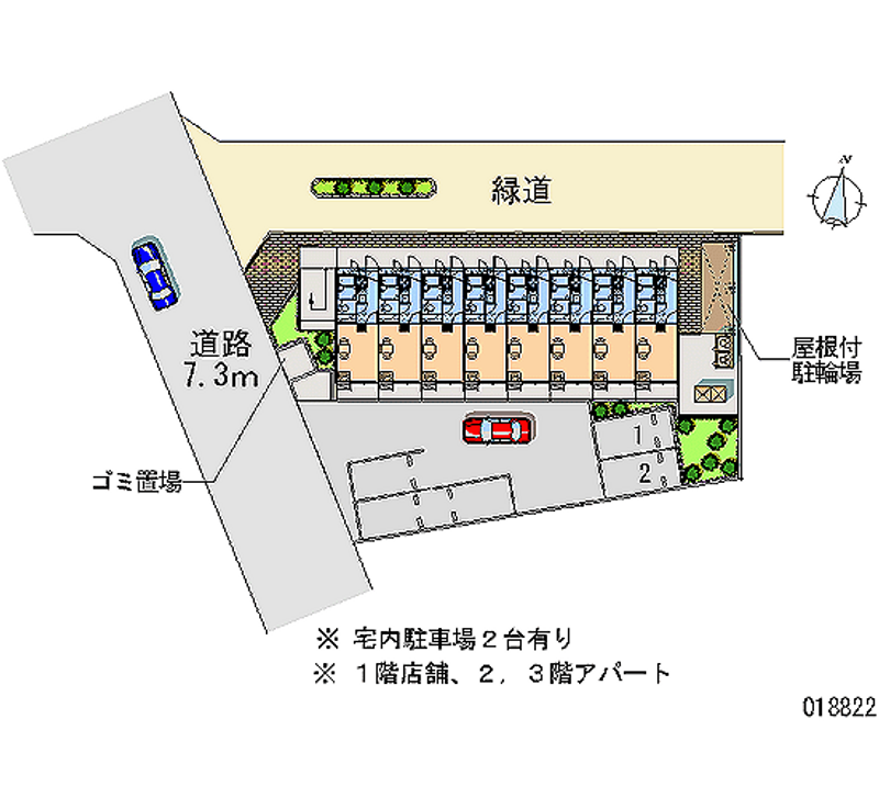 レオパレス上北台 区画図