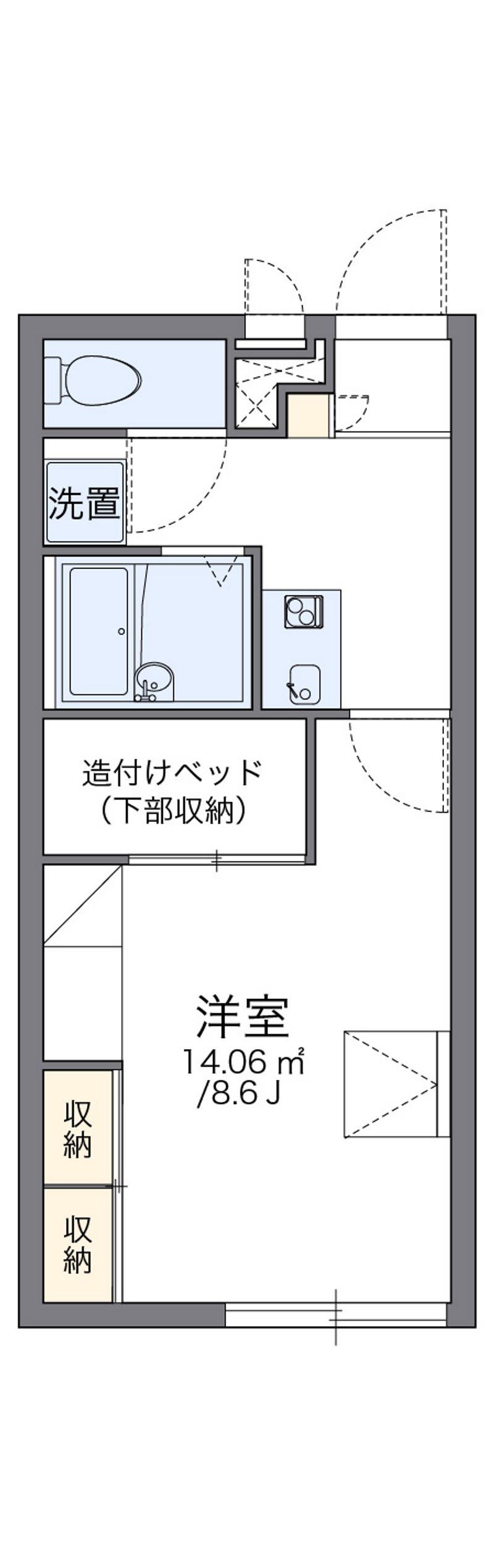 レオパレスノウスン　シュライン 間取図