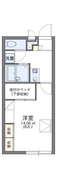 レオパレスノウスン　シュライン 間取り図