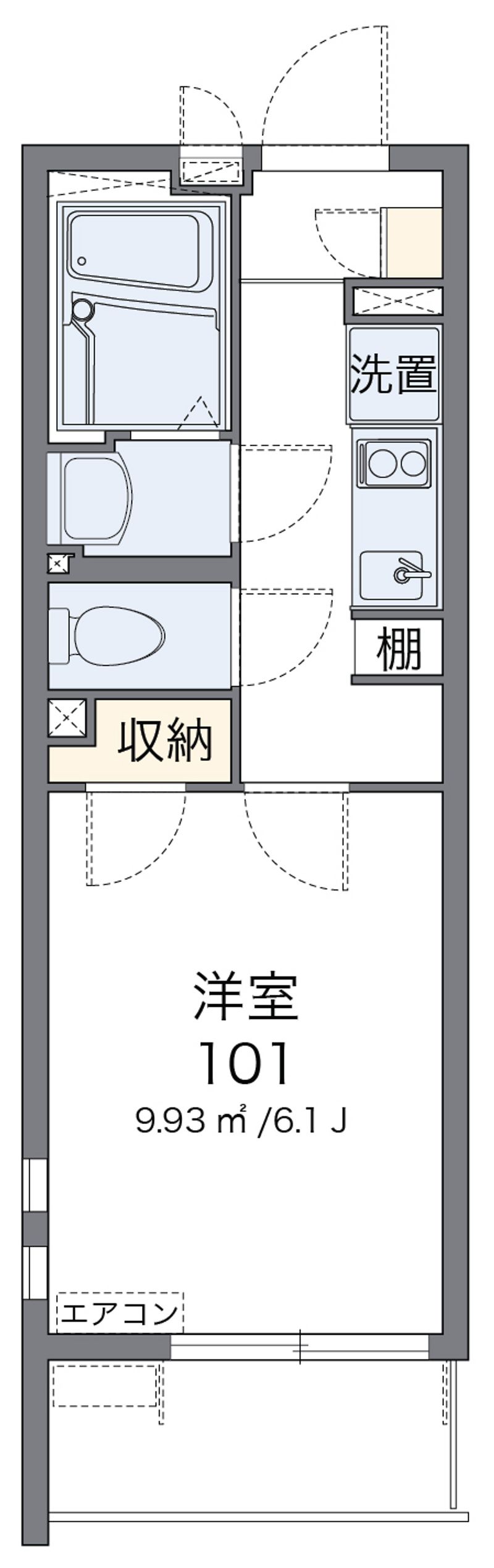 クレイノラルーチェ　美野島 間取図