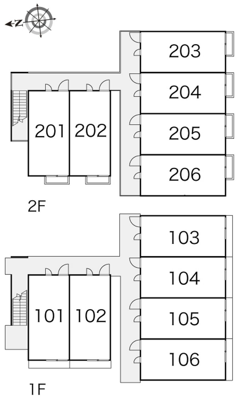 レオパレスアゼリア並河 間取配置図
