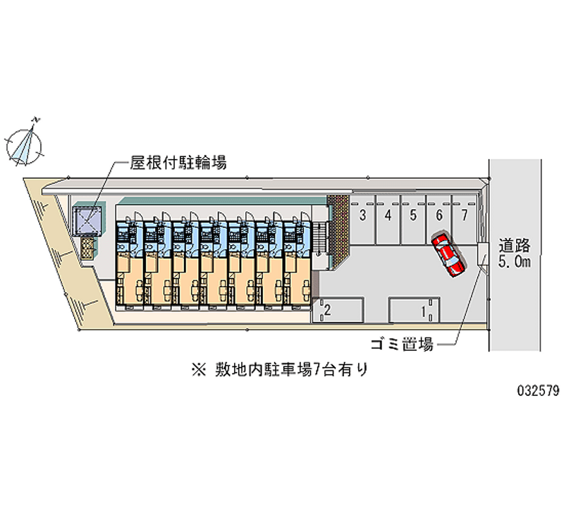 レオパレスアクテイー泉 月極駐車場