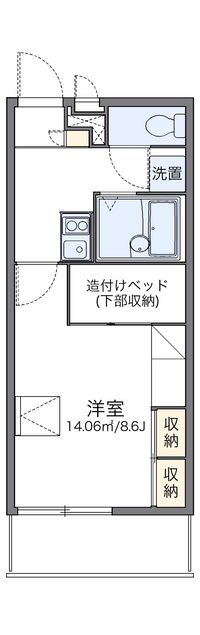 レオパレスハピネス今池 間取り図