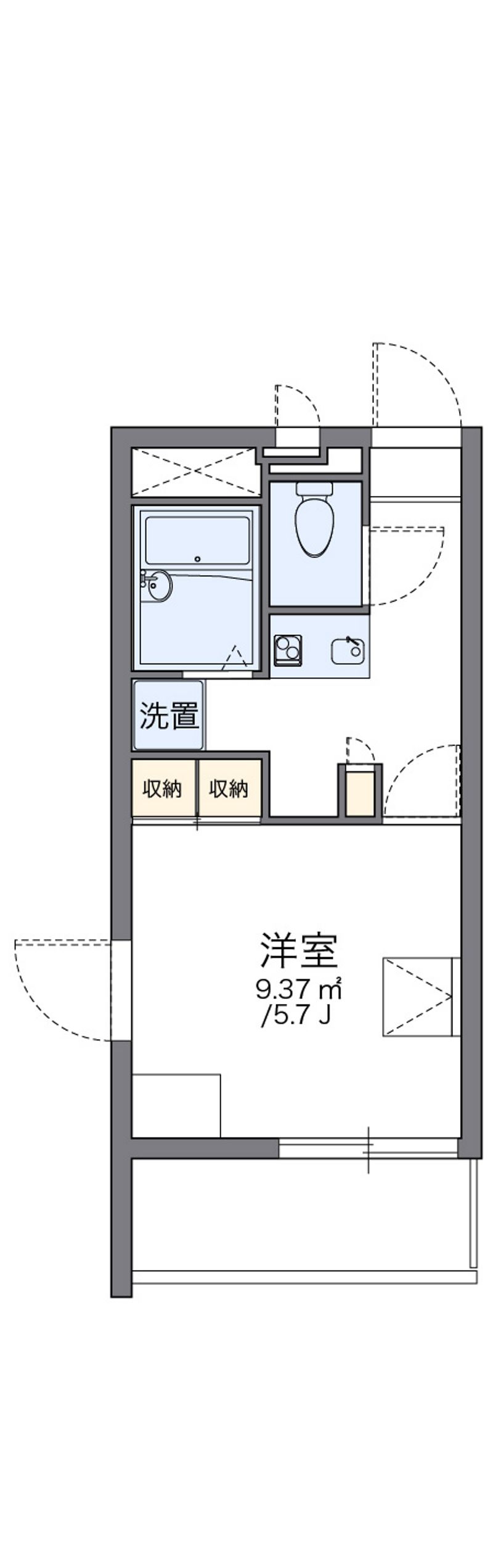 レオパレスサンボーン 間取図