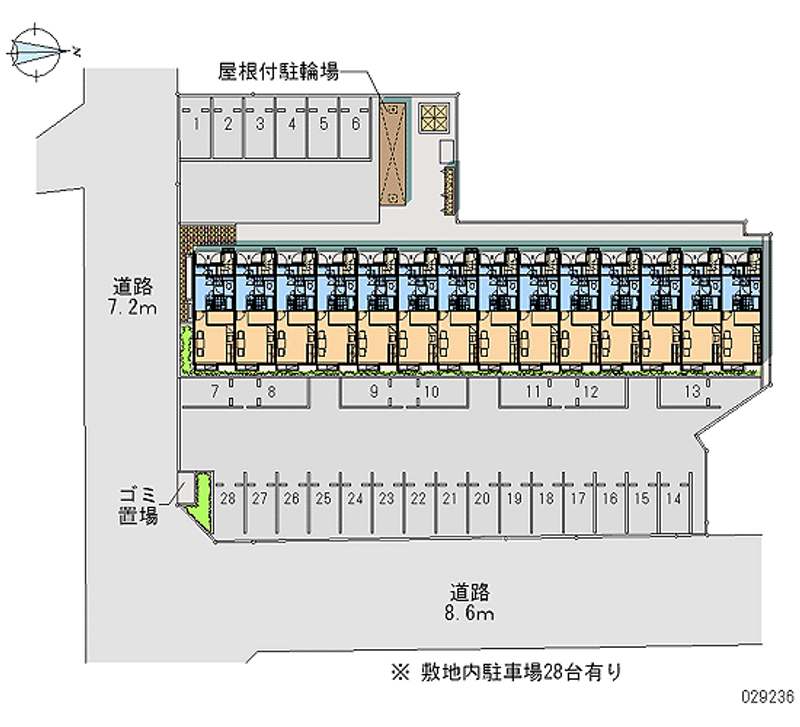 レオパレスグランドールⅡ 月極駐車場