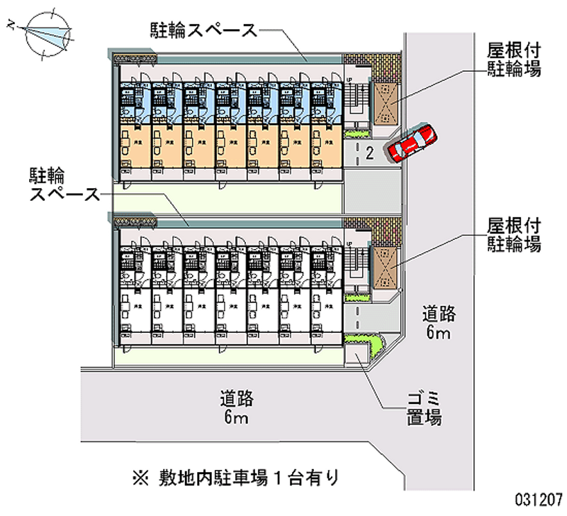レオパレスさくら　Ｅａｓｔ 区画図