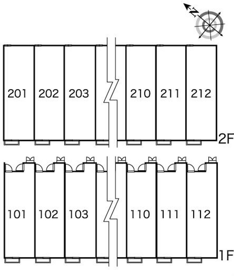 レオパレスたかのは 間取配置図