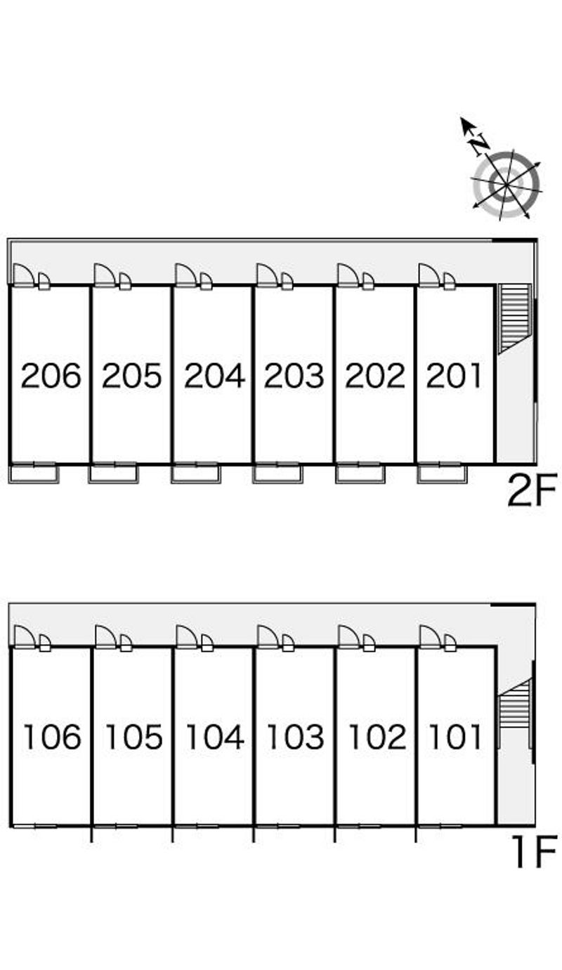レオパレス西可児 間取配置図