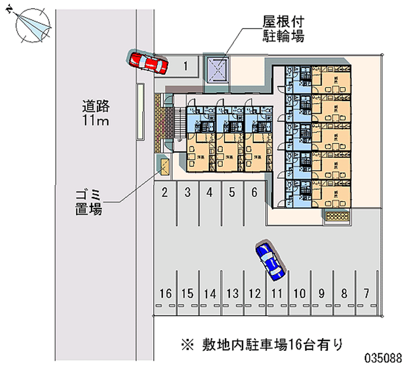 レオパレスシバザクラ 月極駐車場