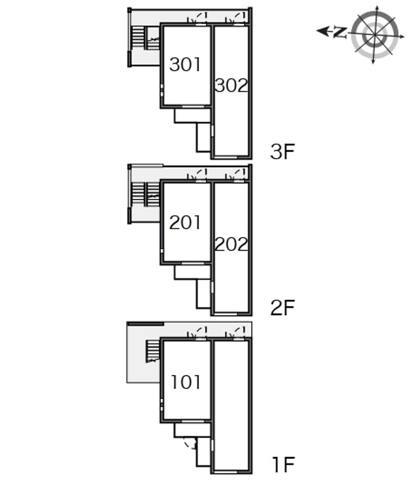 クレイノハイブリッジ富士見通り 間取り配置図