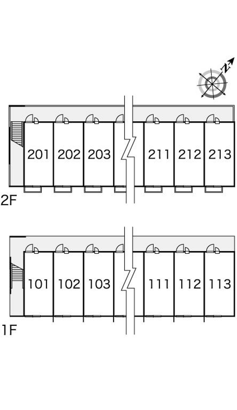 レオパレスＦＵＪＩＭＡＫＩ 間取配置図