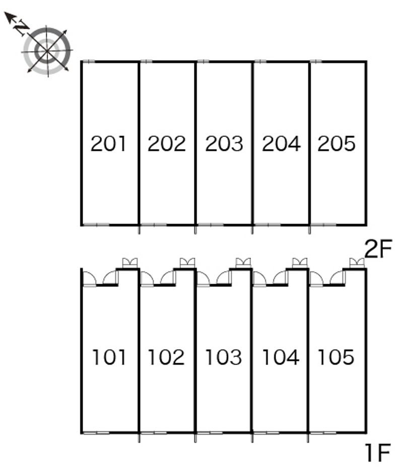 レオパレスバスタード 間取り配置図