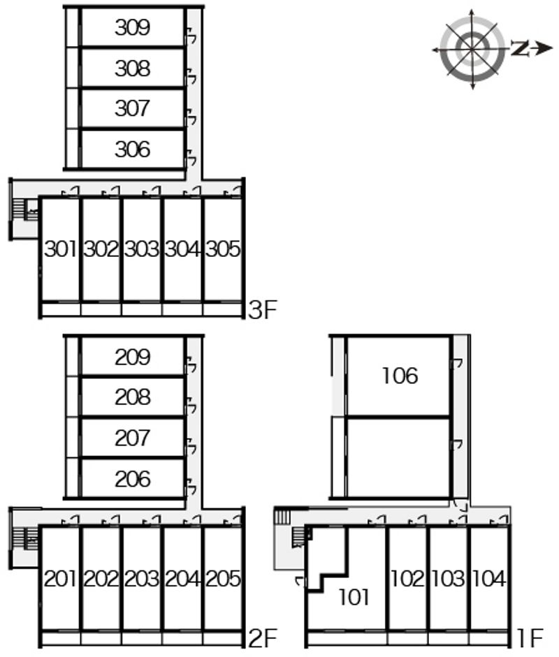 クレイノＭＯＯＮⅠ 間取配置図