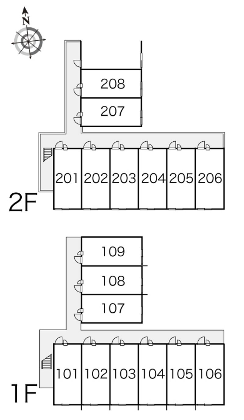レオパレスグリーンエイジ能美 間取り配置図