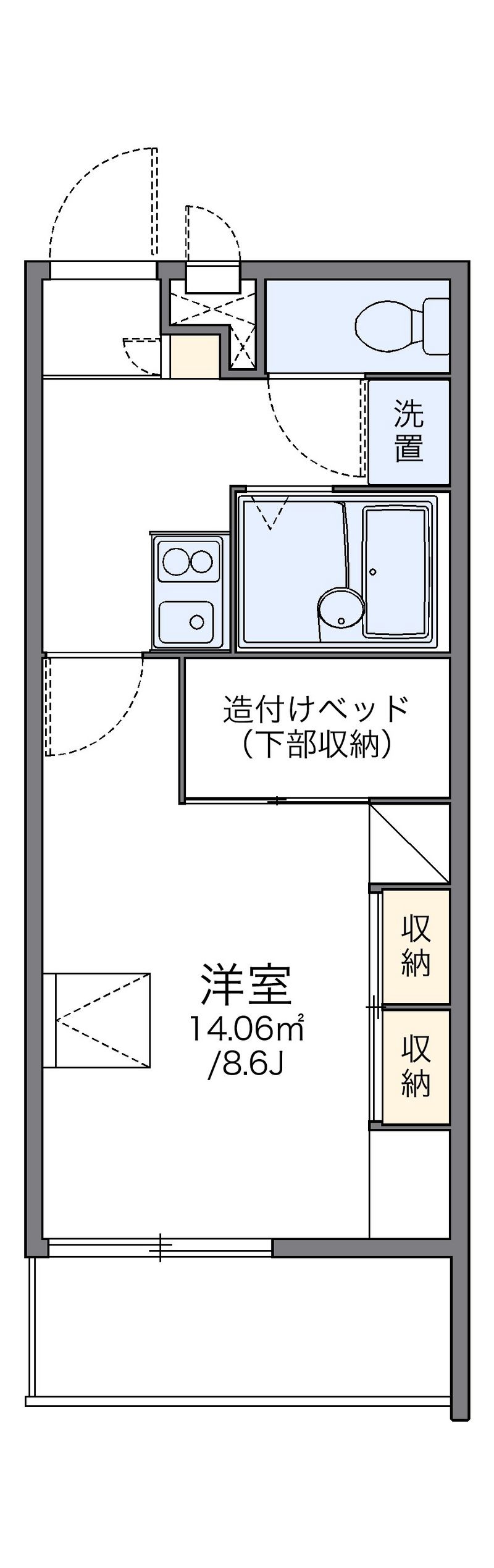 レオパレスコンフォール石橋Ａ 間取図
