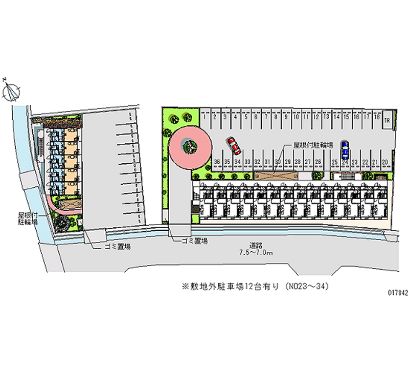 レオパレスいけざわＢ 月極駐車場