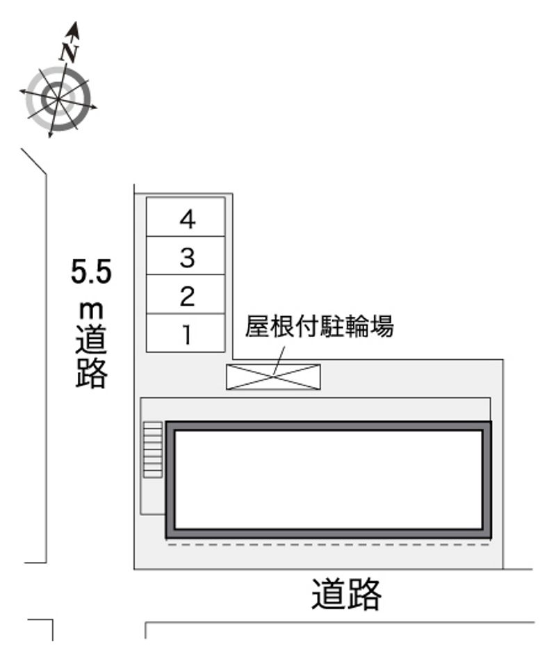 レオパレス京田 駐車場