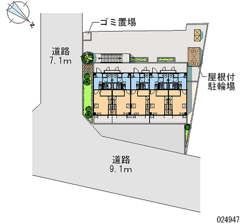 レオパレスサザンシティなは 区画図