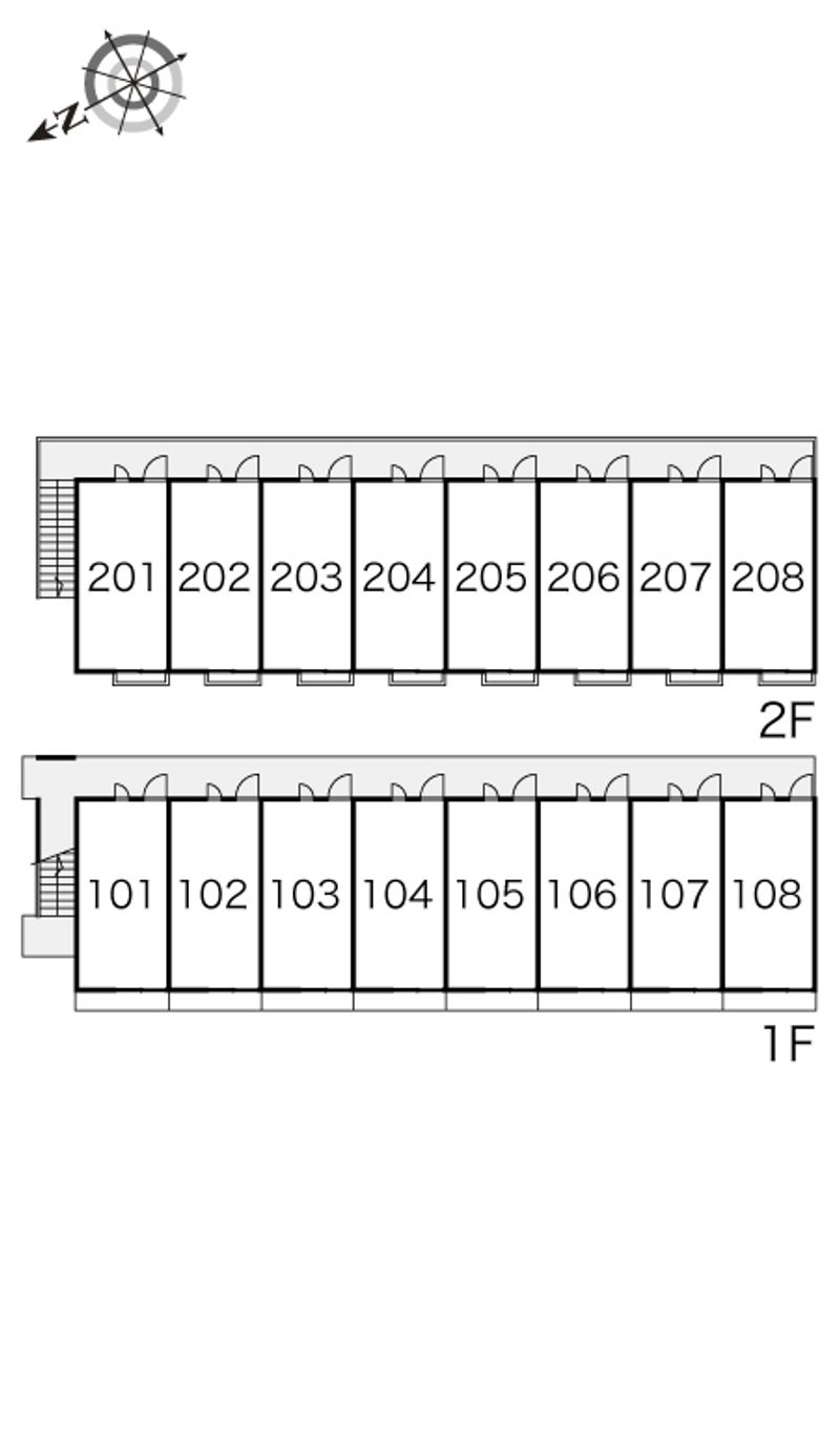 レオパレスもくむく公園前 間取り配置図