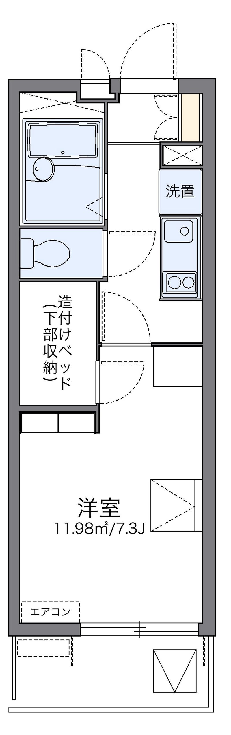 レオパレスラピス 間取図