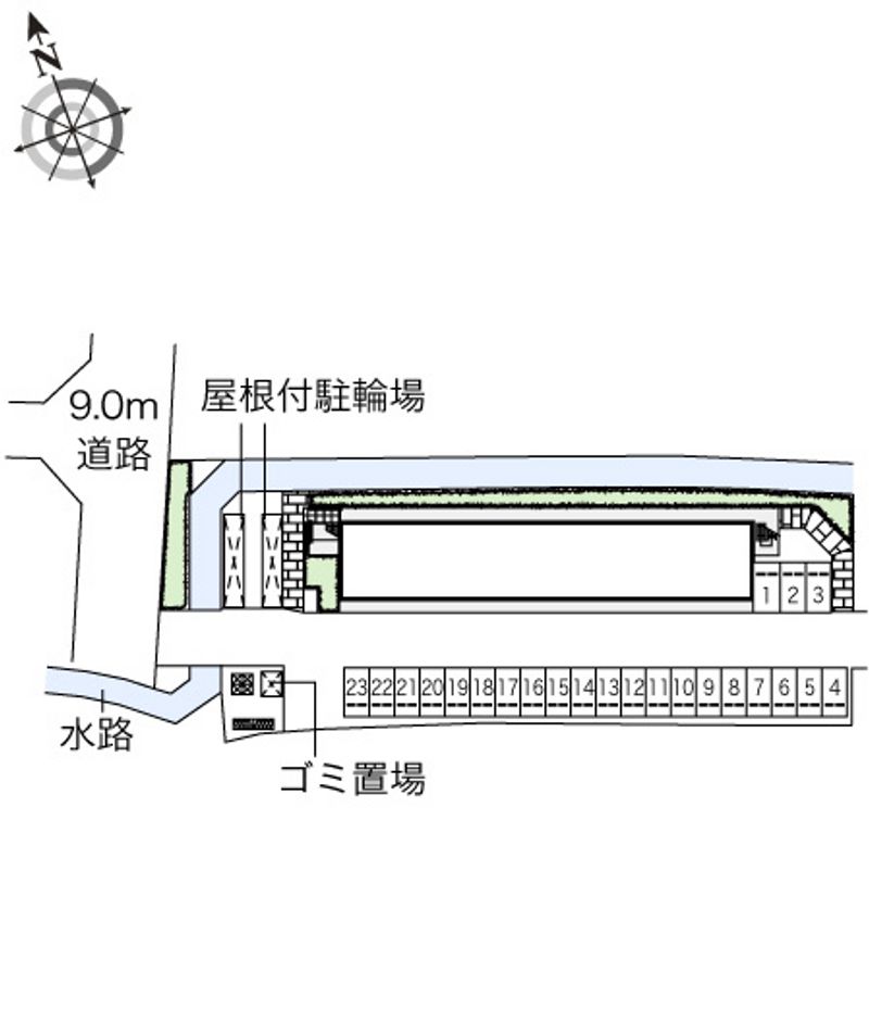レオパレス暁 駐車場