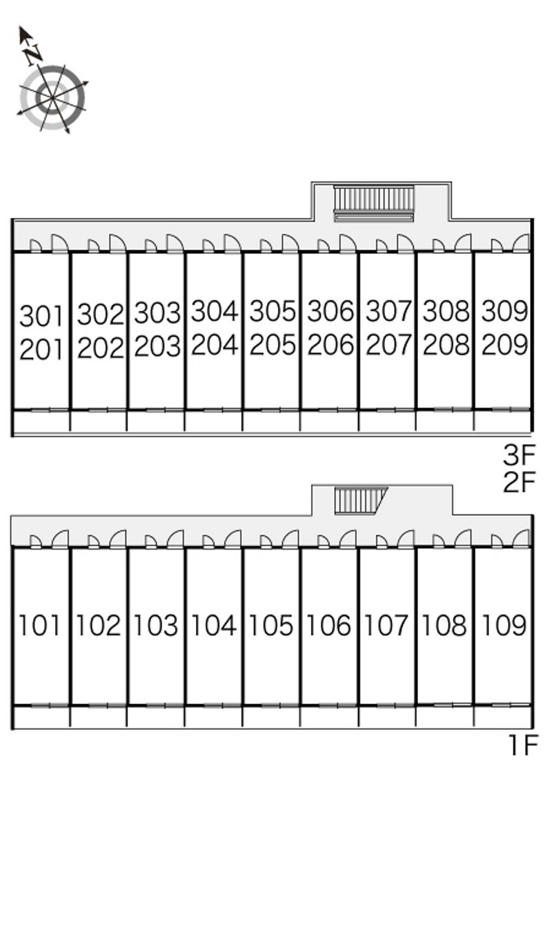 レオパレスシャルム 間取配置図