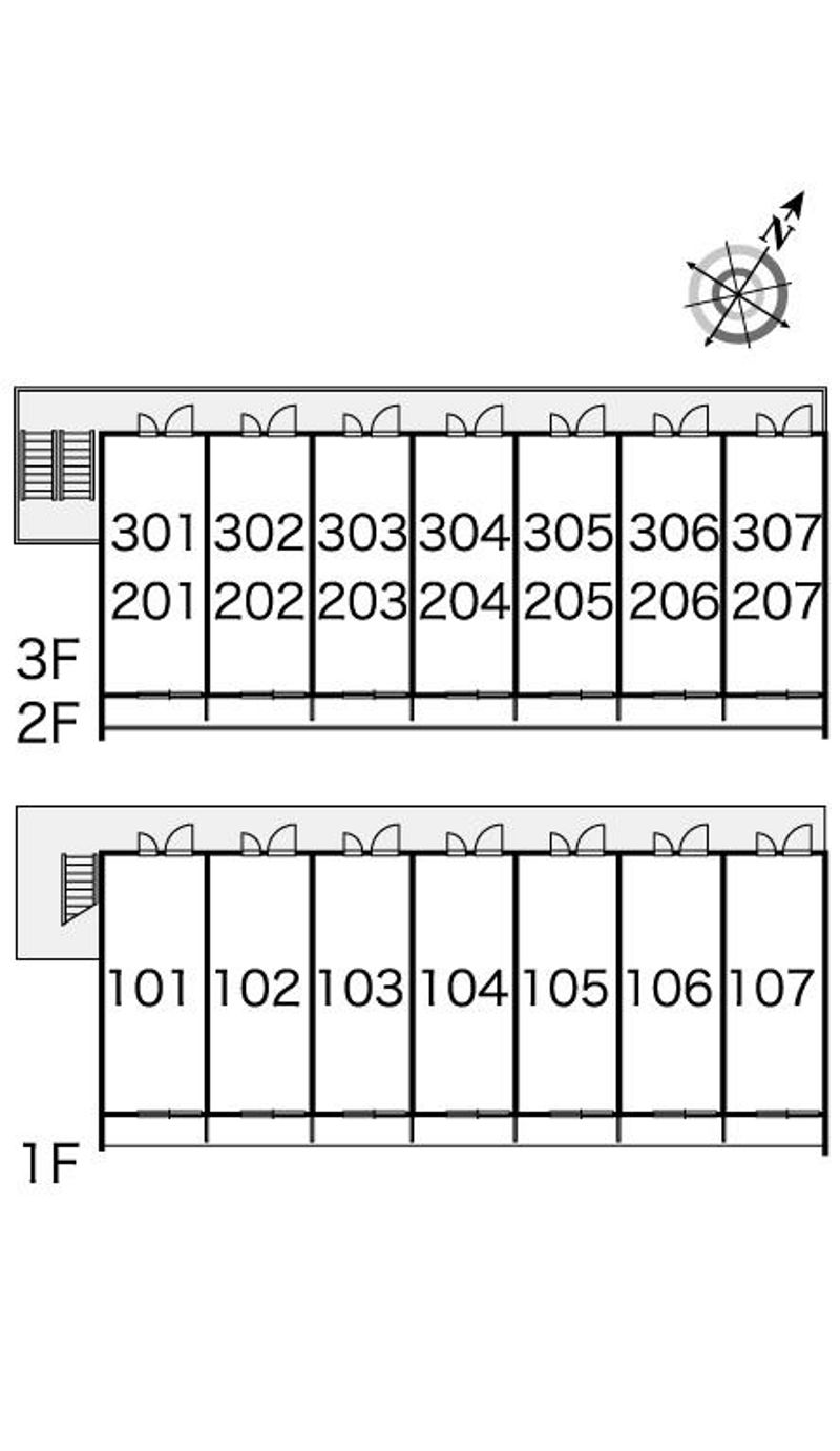レオパレスゆめ咲 間取配置図