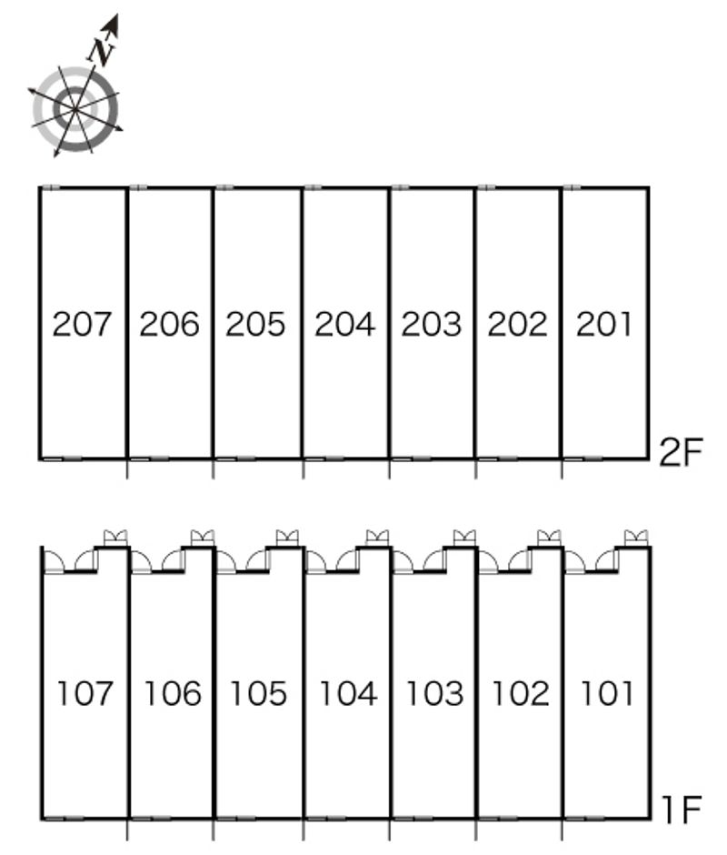 レオパレス白新 間取配置図