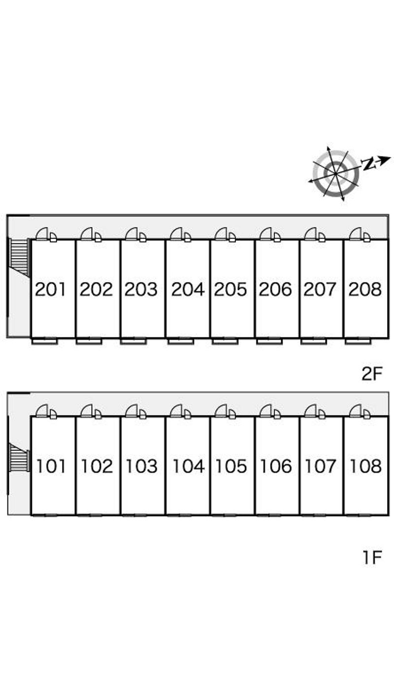 レオパレスラップウィング 間取配置図