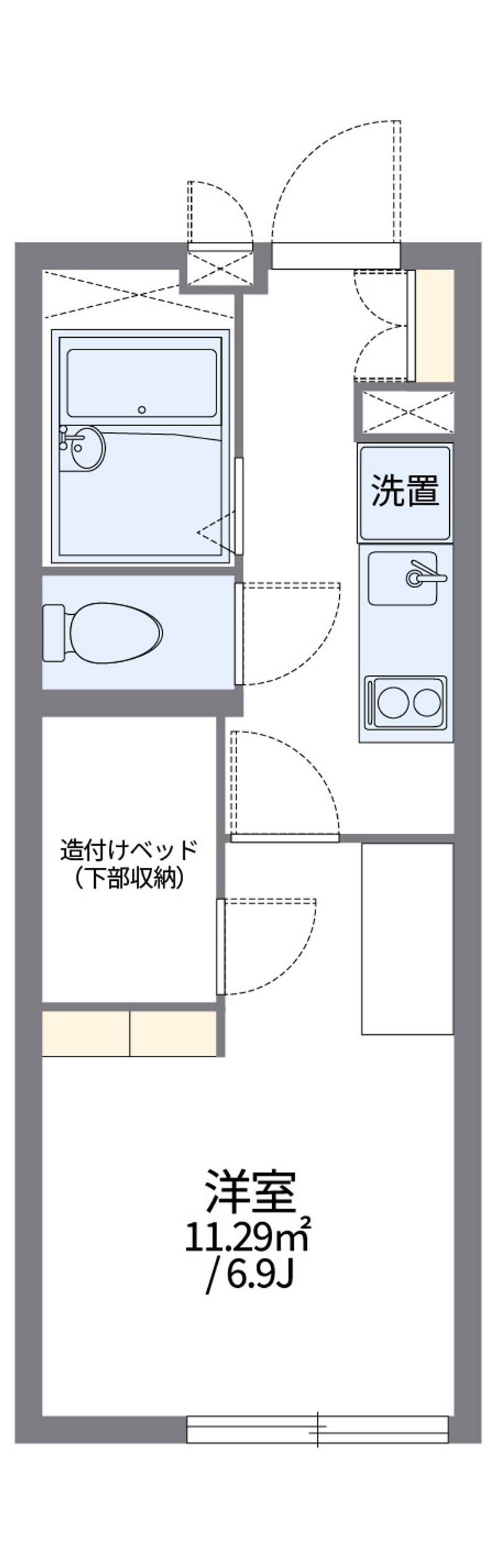 レオパレスシルバ　コート 間取図