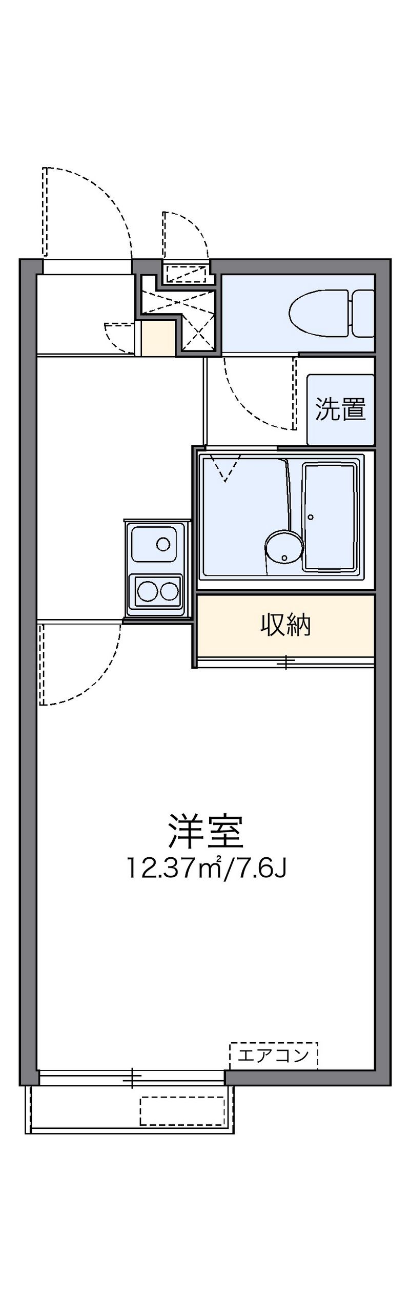 レオパレスサンフラワー向洋 間取図