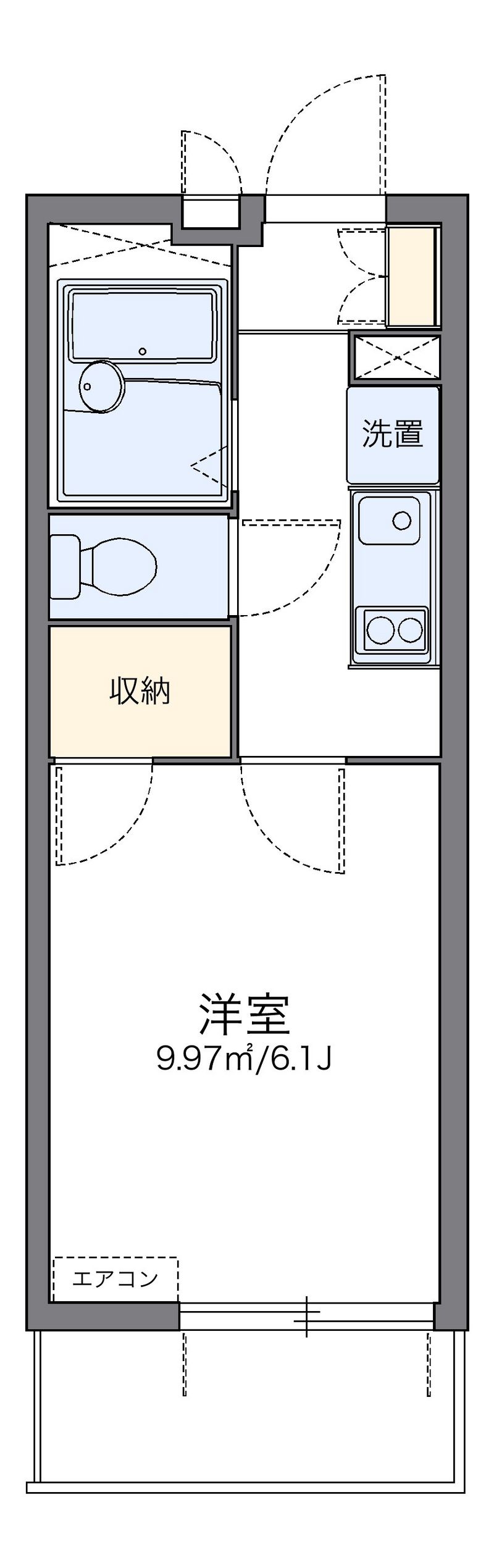 レオパレスアルタ殿町 間取図