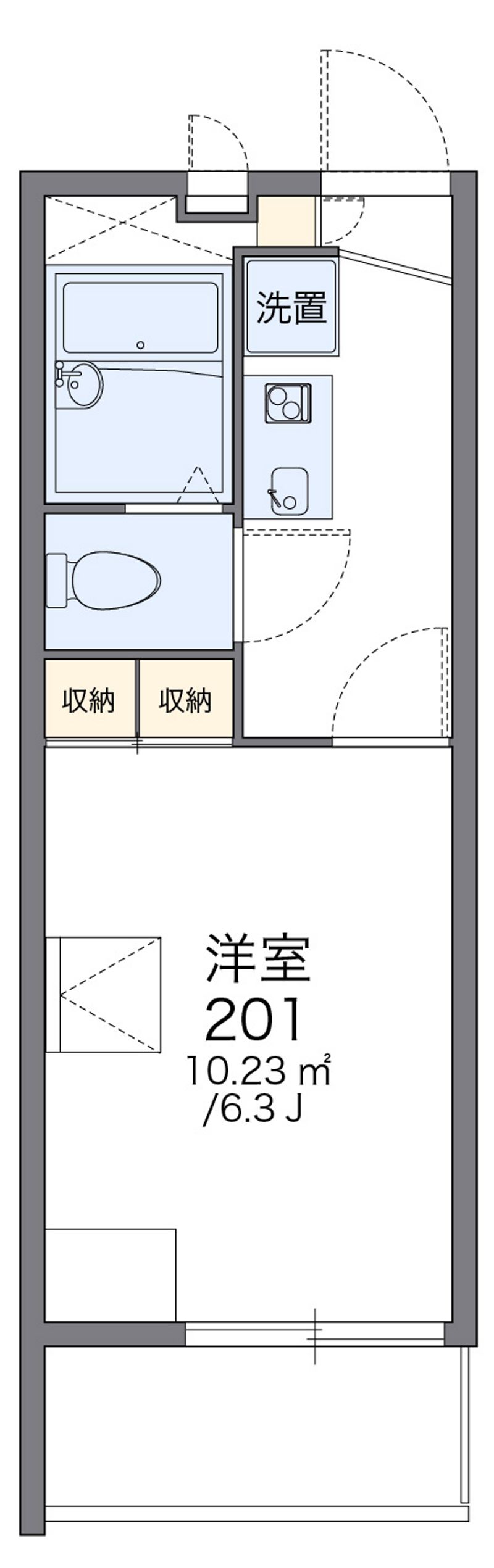 レオパレス富士グランデ 間取図