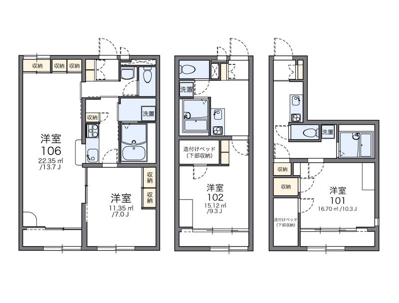 レオパレスマロンハイツ　Ⅲ 間取図