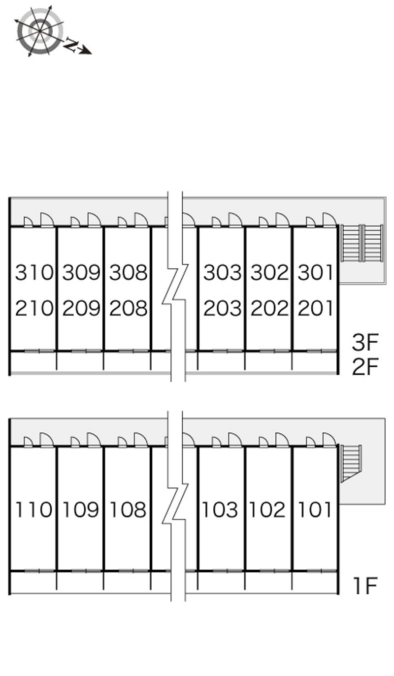 レオパレスキタハラ 間取配置図