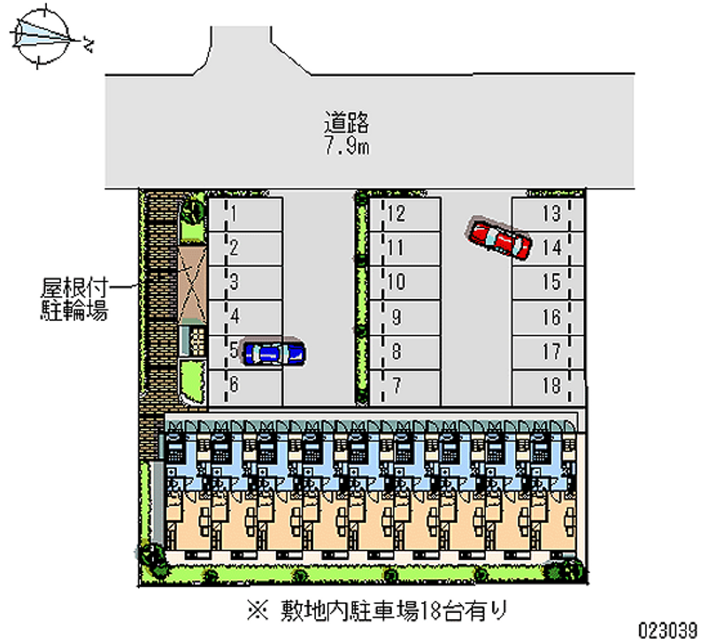 レオパレスＭｙやまがⅡ 月極駐車場