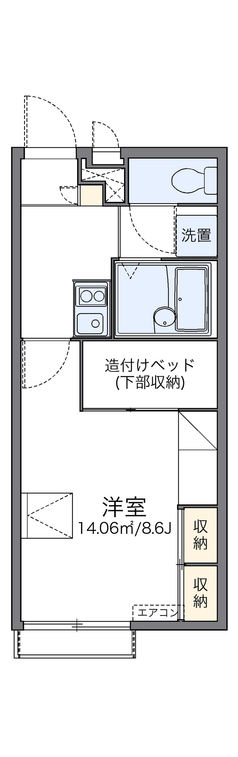 レオパレスヴェルデ美原 間取り