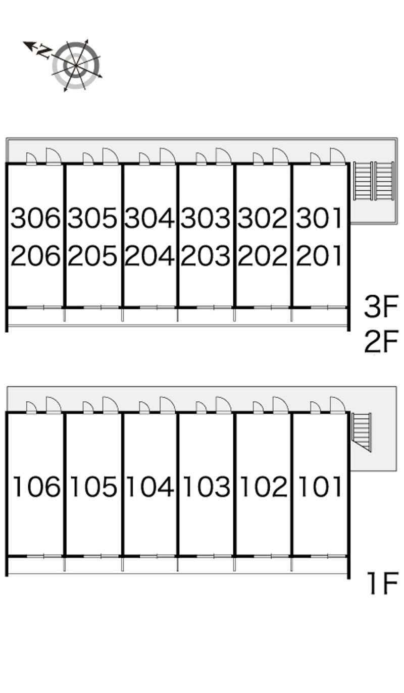 レオパレス蘇我加藤Ⅱ 間取配置図