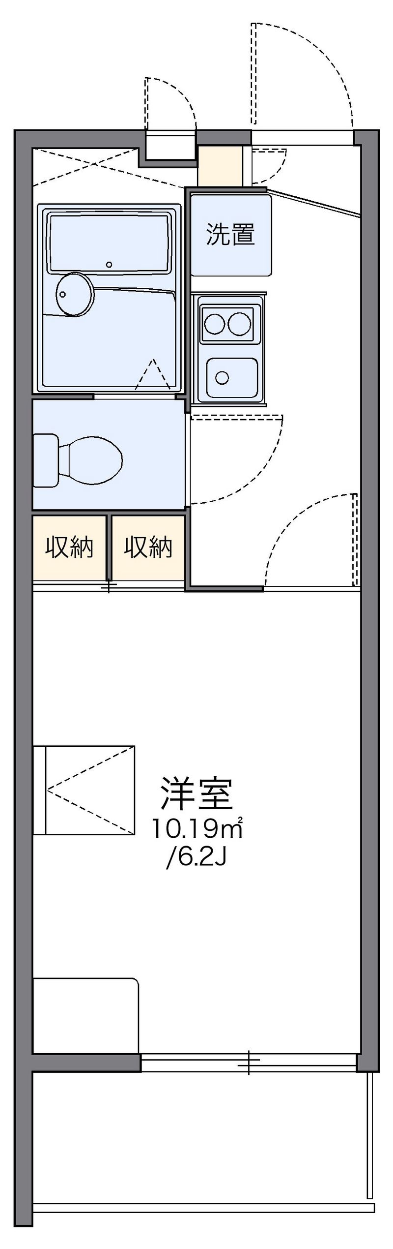 レオパレスニュー千葉ハイツ　Ｂ 間取り