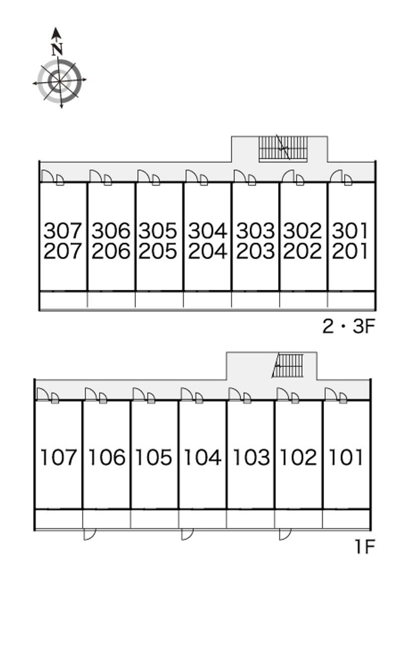 レオパレスドミール　今川 間取配置図