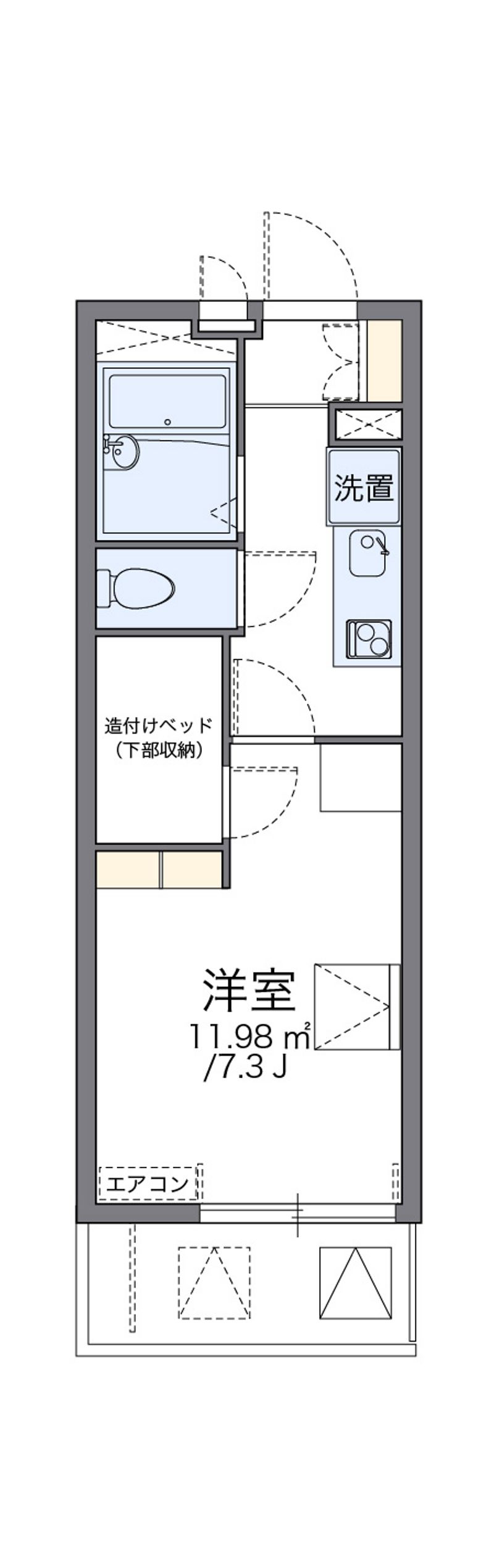 レオパレスハミング　バード 間取図