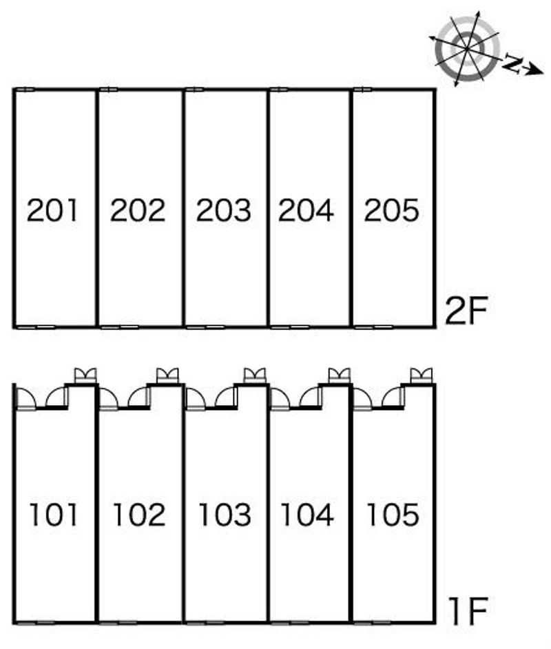 レオパレスヴィラ南田附Ⅱ 間取配置図