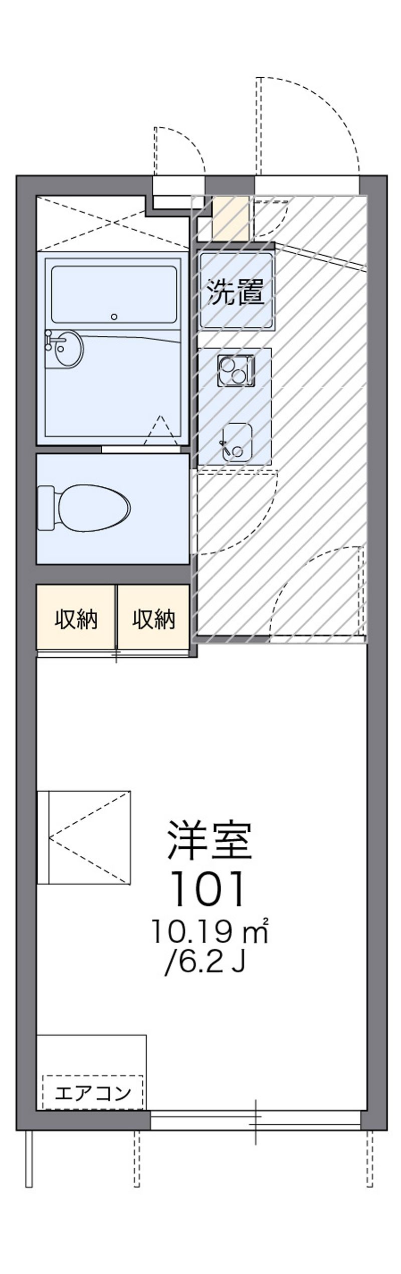 レオパレスシンデン 間取図