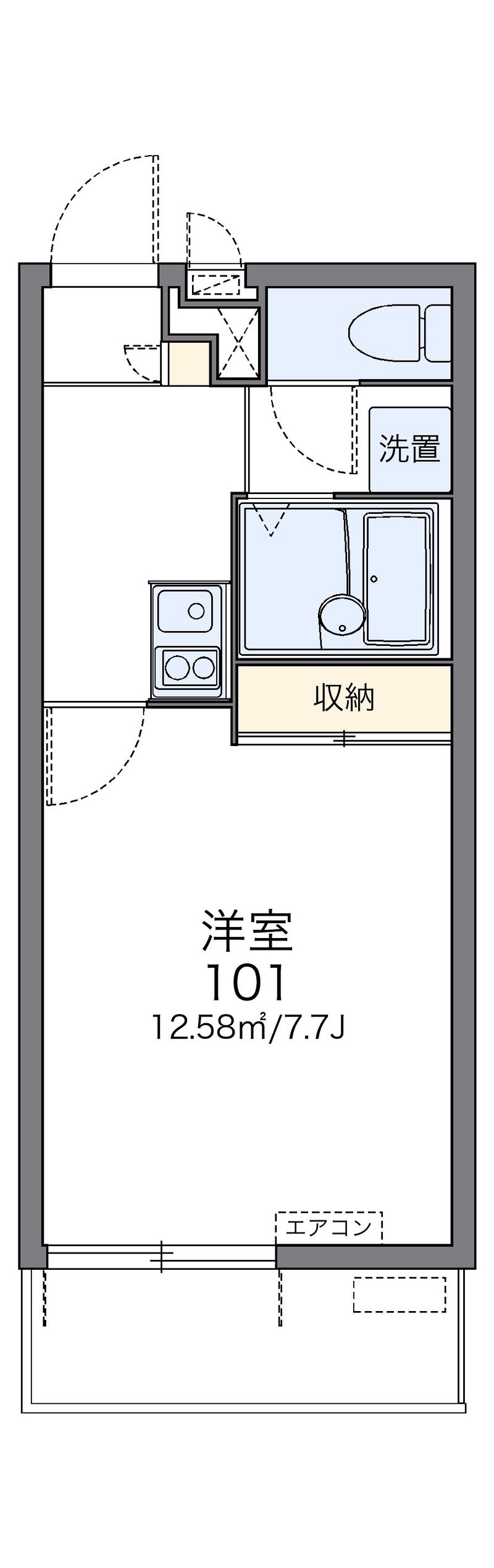 レオパレスル　パサージュ 間取図