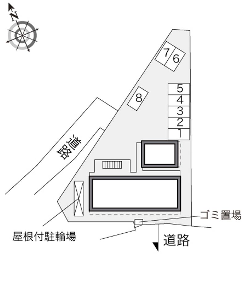 レオパレスラッキーハイムＦ 配置図