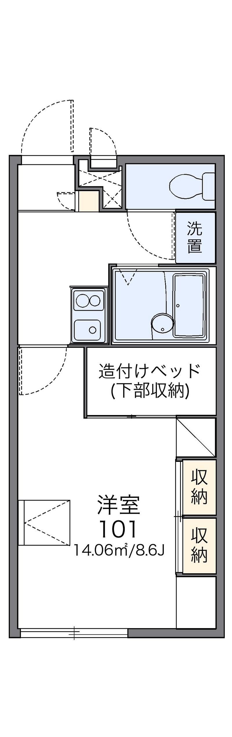 レオパレス北上ＥＡＳＴ 間取図