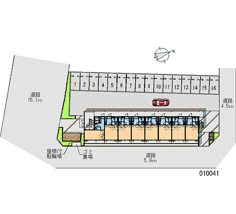 10041 Monthly parking lot