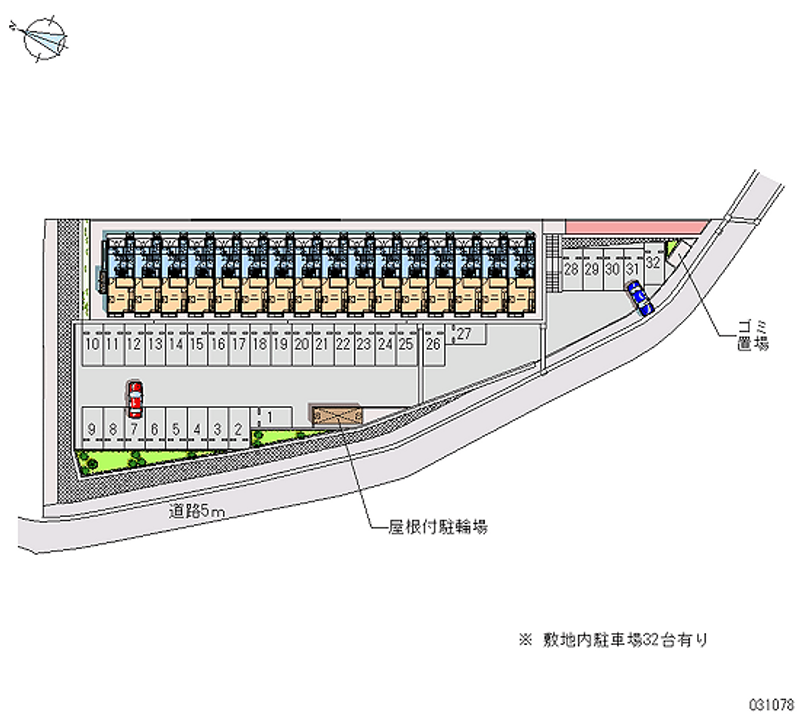 レオパレス赤坂　壱番館 月極駐車場