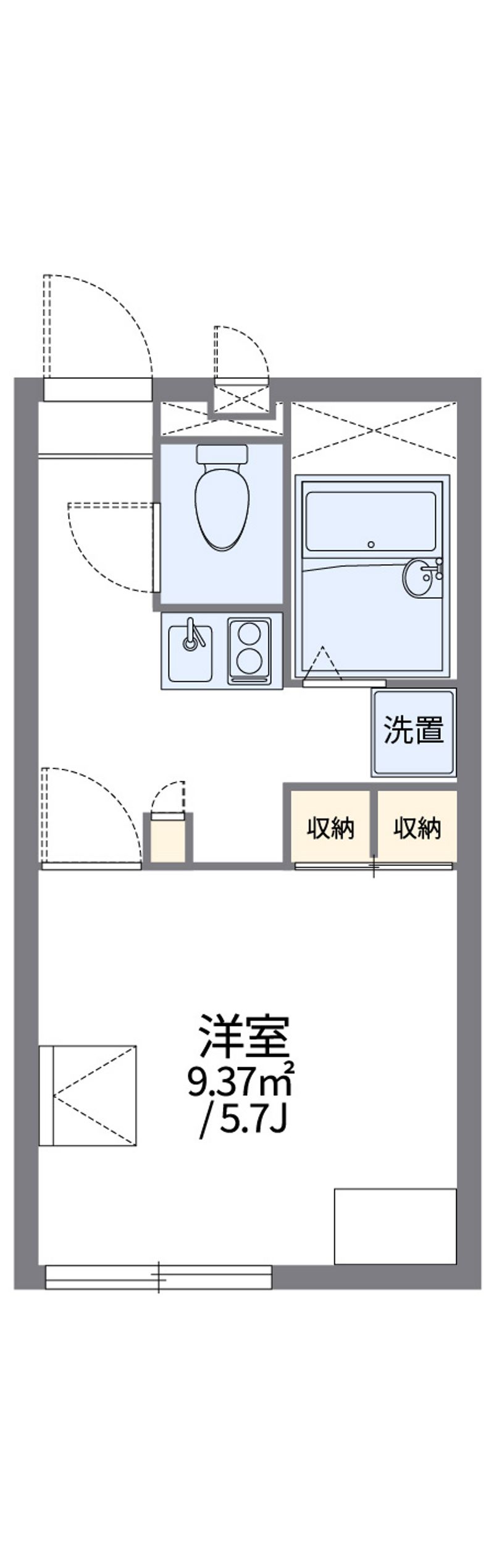 レオパレスグリーンコート 間取図